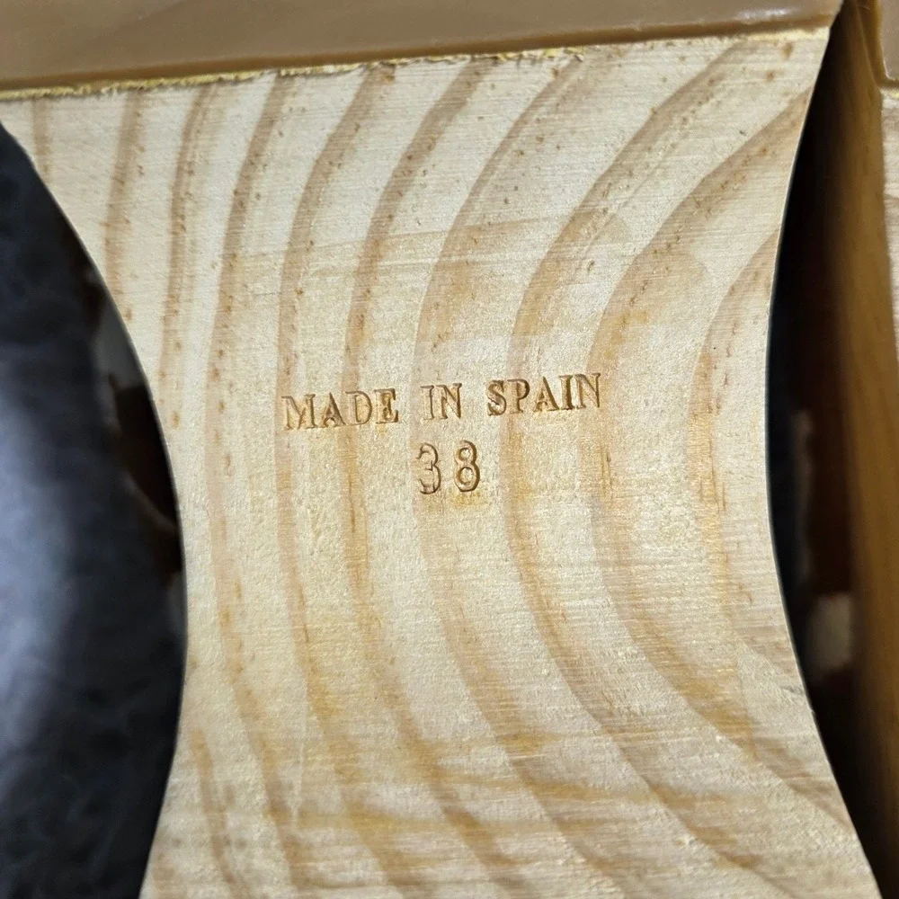 Free People Corbin Hair On Clog Cow Print Wooden Platform Mules‎ EU 38 US 7 NEW - Picture 8 of 9